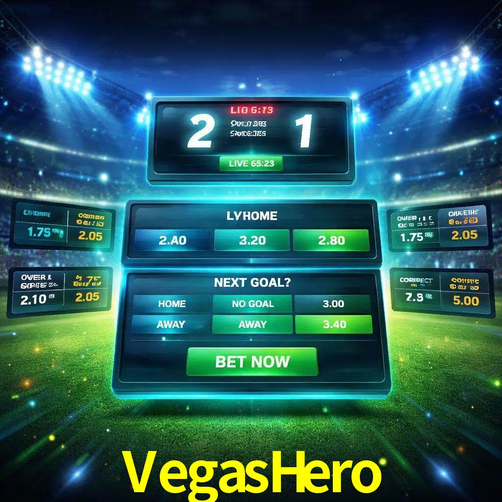 Vista de apuestas en vivo VegasHero durante un partido en curso